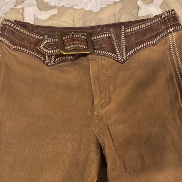 Stunning! Ralph Lauren Leather Pants Blue Label Size 2 - Picture 4 of 6